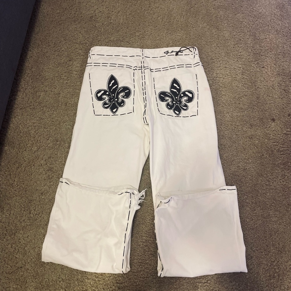 White Embellished Jeans